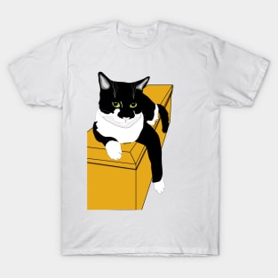 Cute Tuxedo On a Box Copyright TeAnne T-Shirt